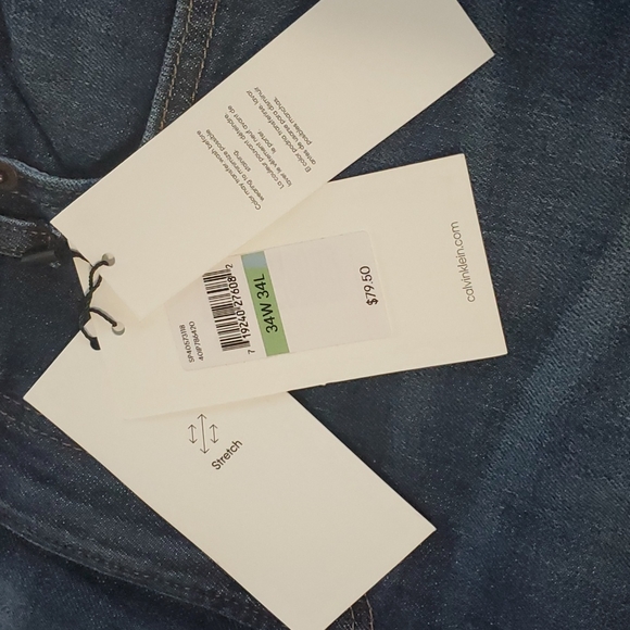 Calvin Klein Dark Wash Jeans 34 x 34 NWT - Picture 3 of 6